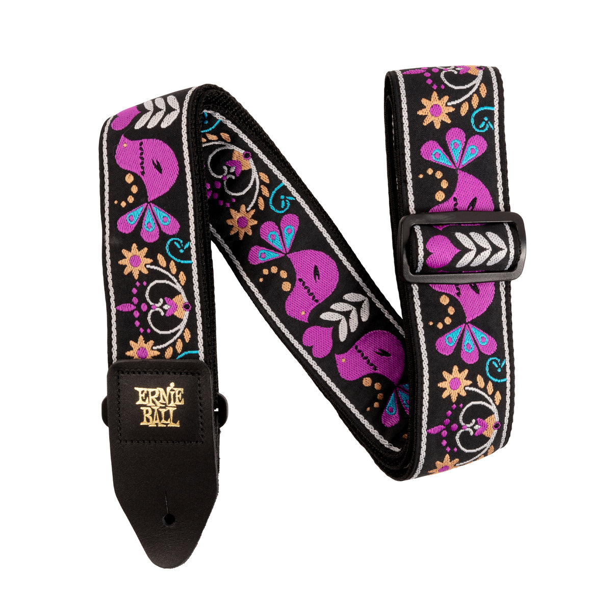 Purple Bird Jacquard Strap
