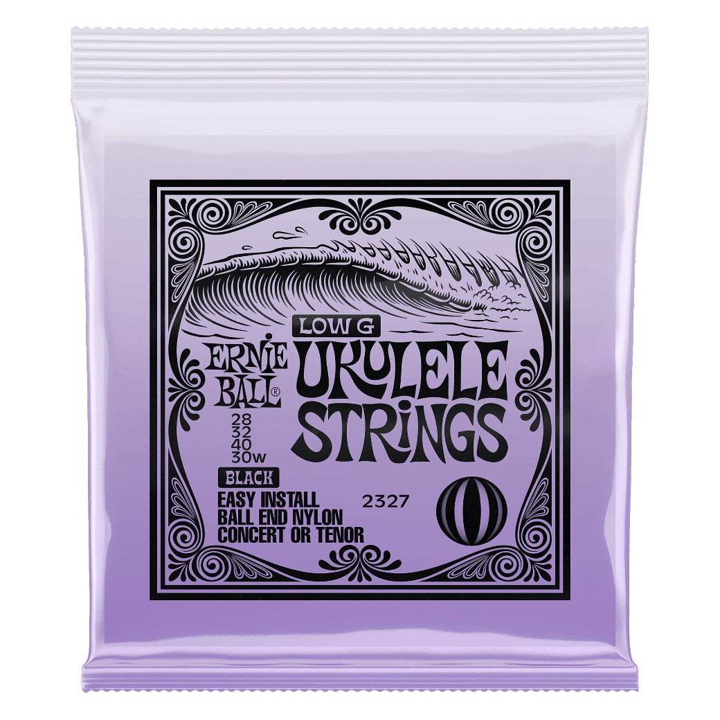 Ernie Ball Concert & Tenor Nylon Ball End Ukulele Strings Wound G - Black