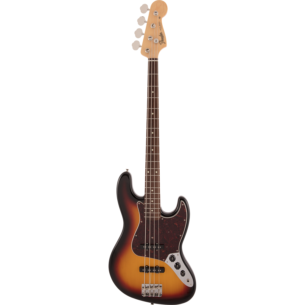 Fender Made In Japan Traditional 60s Jazz Bass In 3 Colour Sunburst With Rosewood Fingerboard