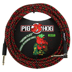 Pig Hog Tartan Plaid Instrument Cable 20ft. Right Angle