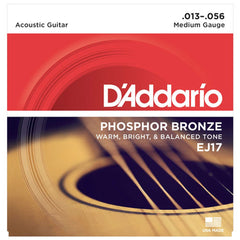 D'Addario Medium Phosphor Bronze Acoustic String Set 13-56