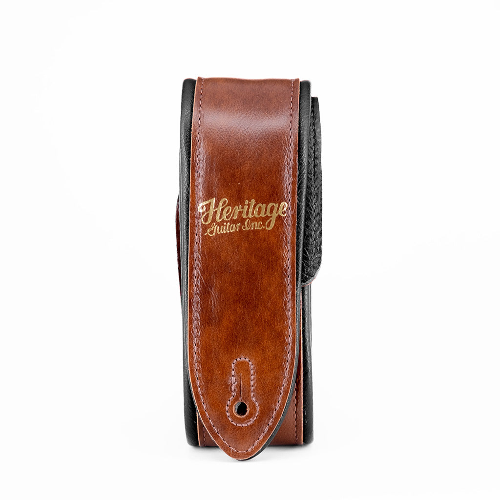 Heritage Premium Padded Leather Guitar Strap In Brown