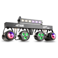 MAX PartyBar10 LED Effect Bar with 2x Jelly Moon 2x PAR and 1x UV/Strobe