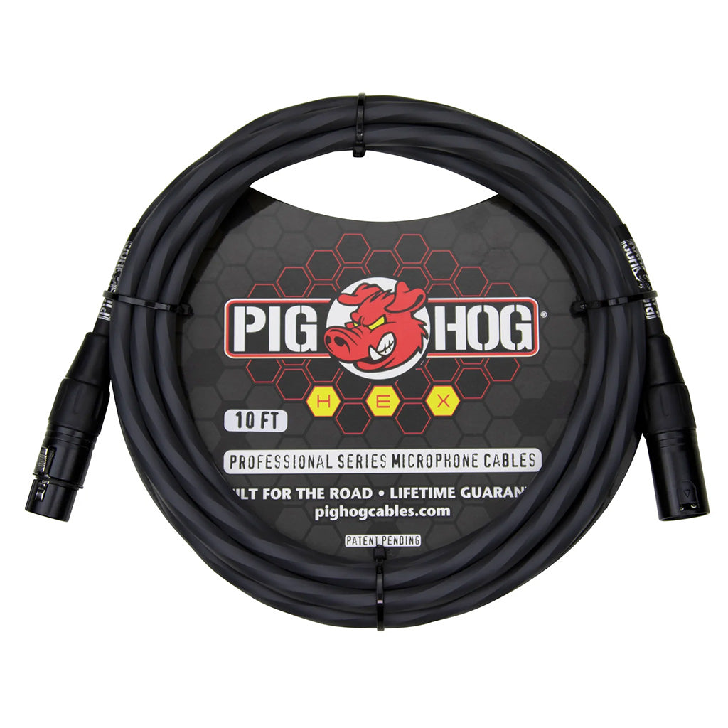 Pig Hog Hex Series Mic Cable 10ft - Grey