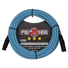 Pig Hog Hex Series Mic Cable 20ft - Daphne Blue