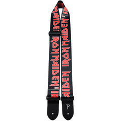Perris 2" Polyester Iron Maiden - Red Logo on Black Licensed Guitar Strap