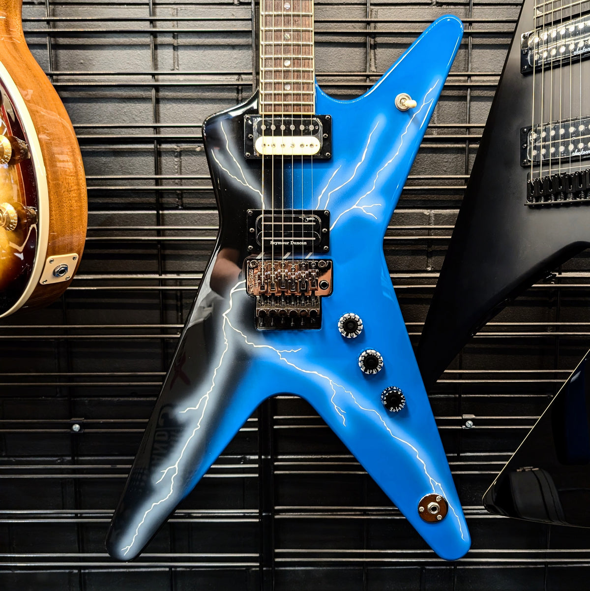 Dean Dimebag Dime From Hell ML - Blue Lightning Bolt