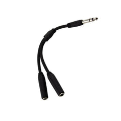 Pig Hog 6″ Y Cable Stereo 1/4″ (M) - Dual Stereo 1/4″ (F)