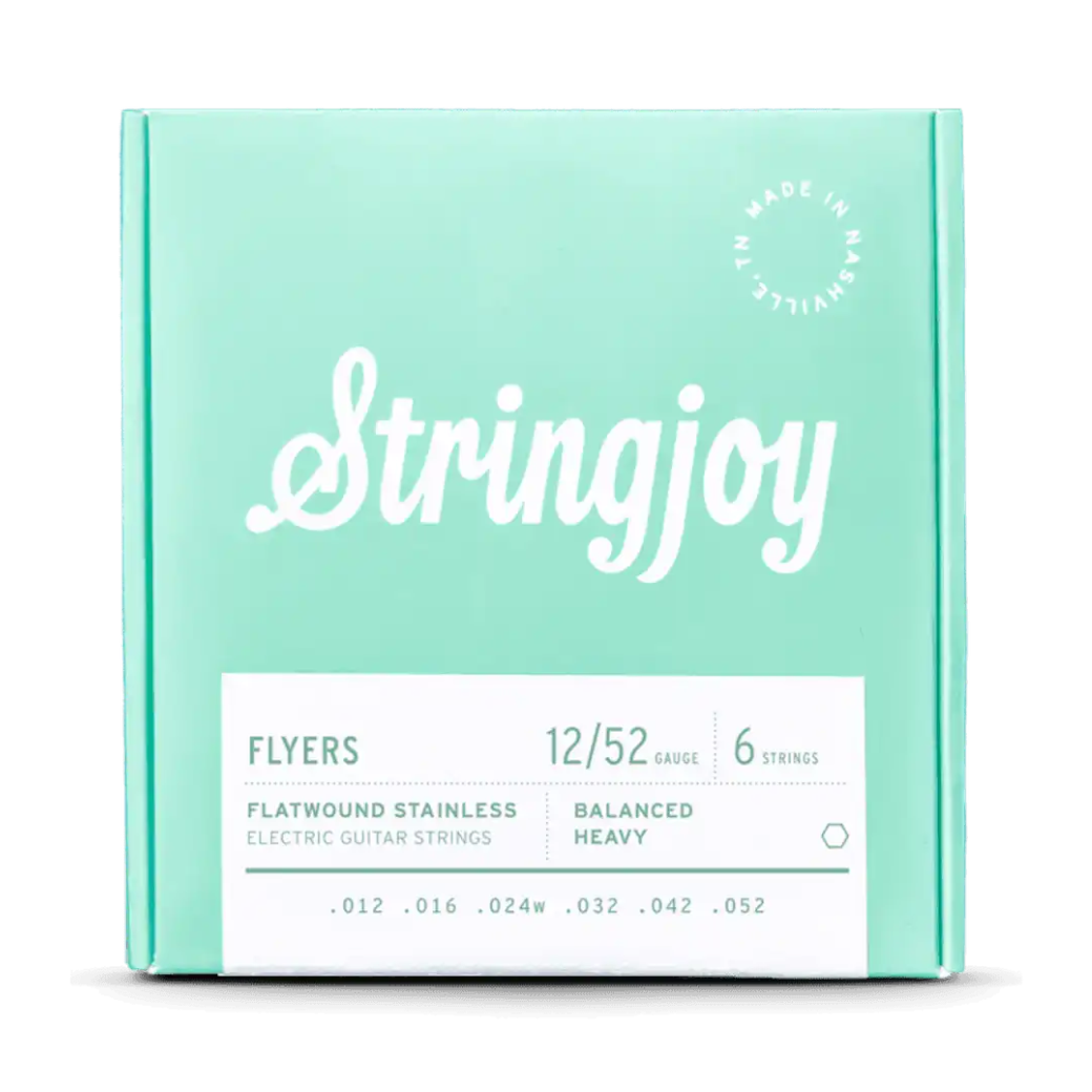Stringjoy Flyers Balanced Heavy Gauge Flyers Flatwound Stainless Electric Strings - 12-52