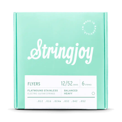 Stringjoy Flyers Balanced Heavy Gauge Flyers Flatwound Stainless Electric Strings - 12-52