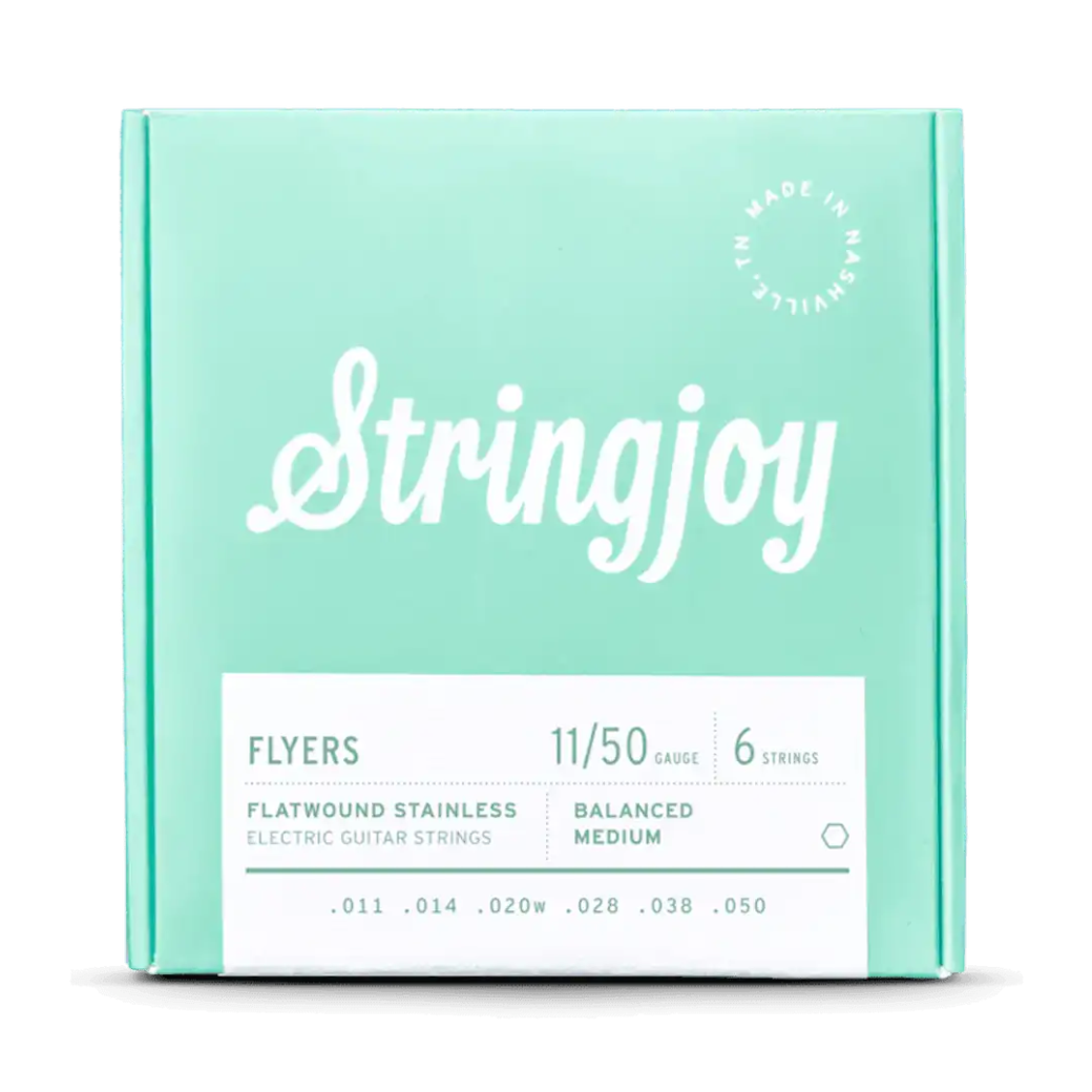 Stringjoy Flyers Balanced Medium Gauge Flyers Flatwound Stainless Electric Strings - 11-50