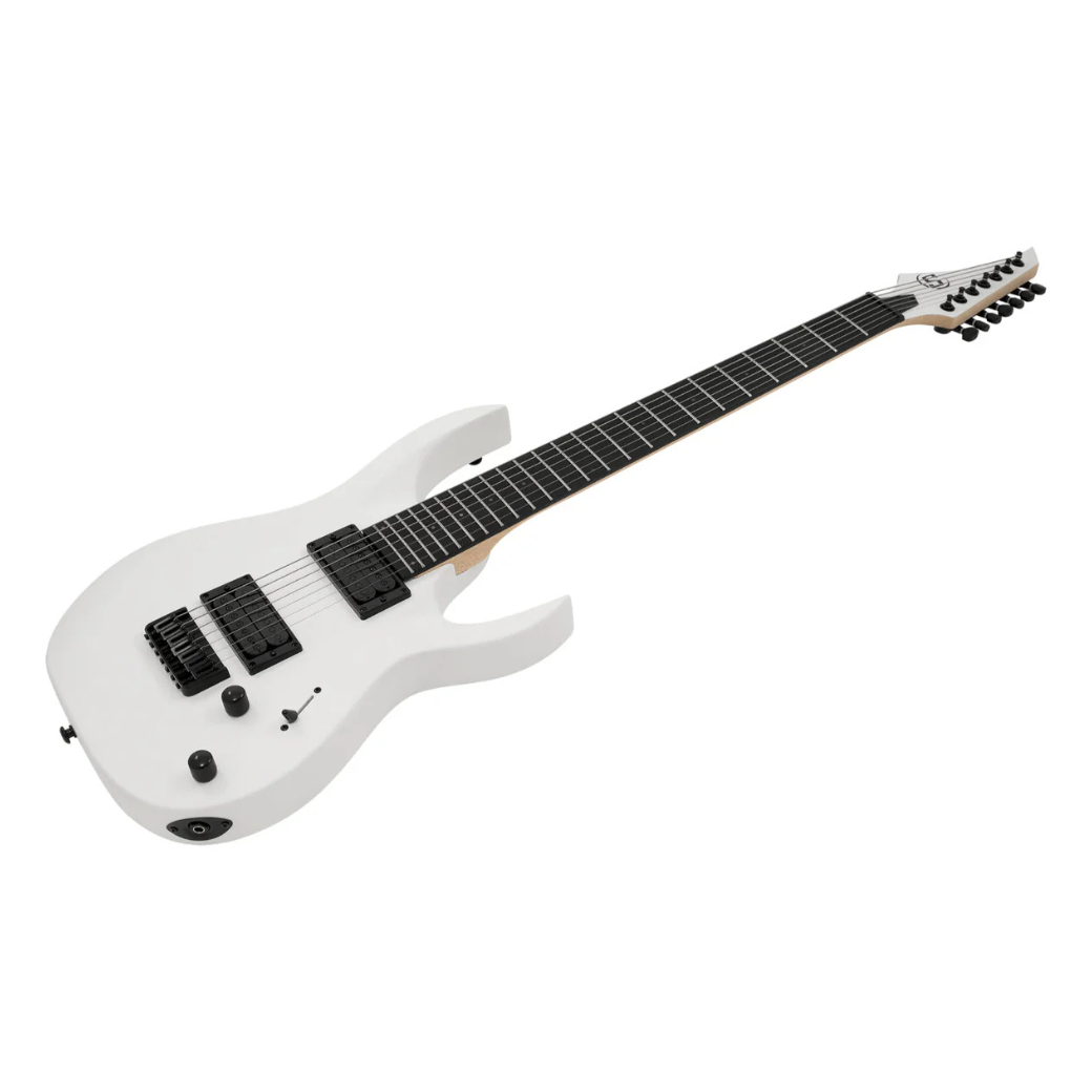 S by Solar AB4.7W 7-String Electric Guitar - White Matte