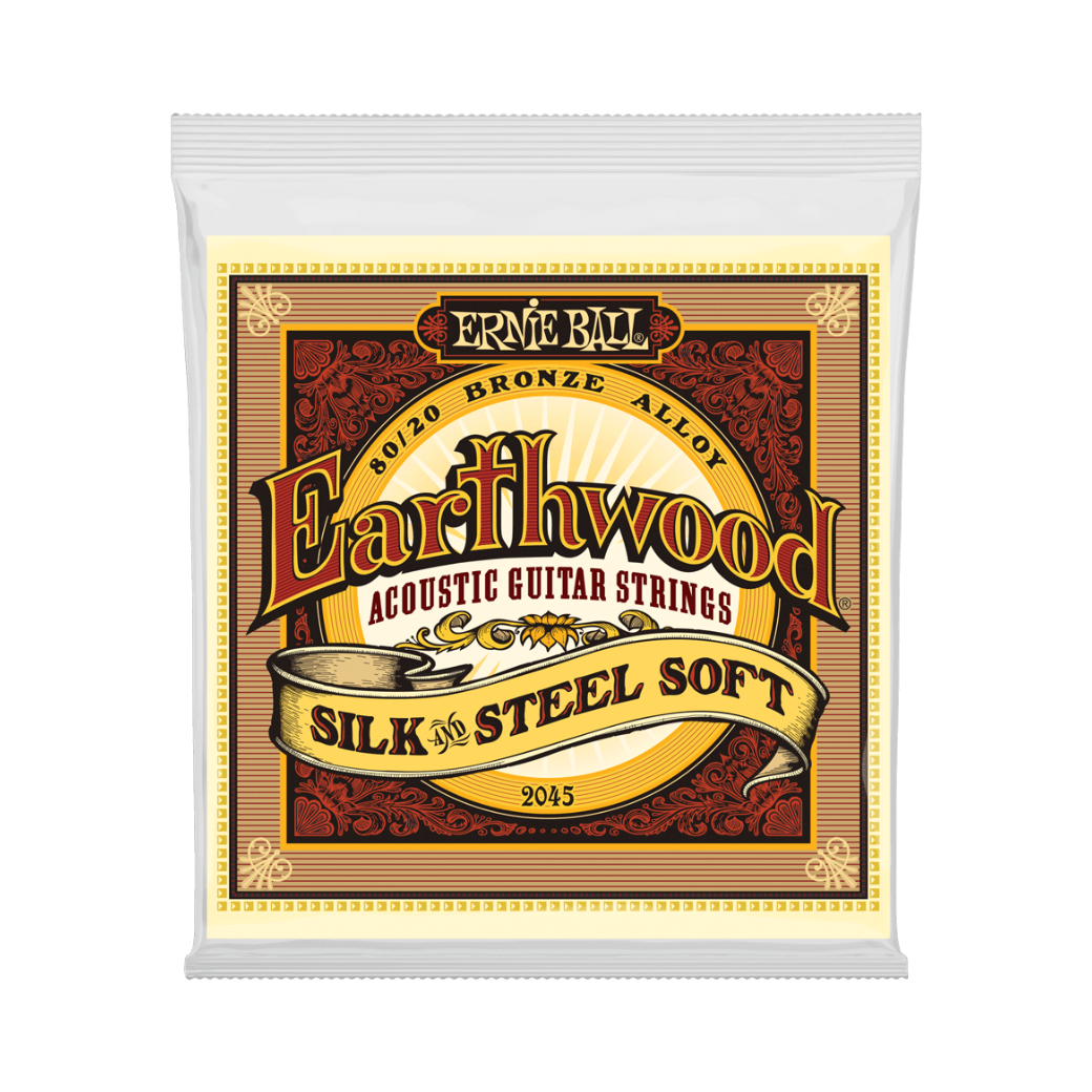 Ernie Ball Soft Earthwood 80/20 Bronze Silk & Steel Acoustic Strings 11-52