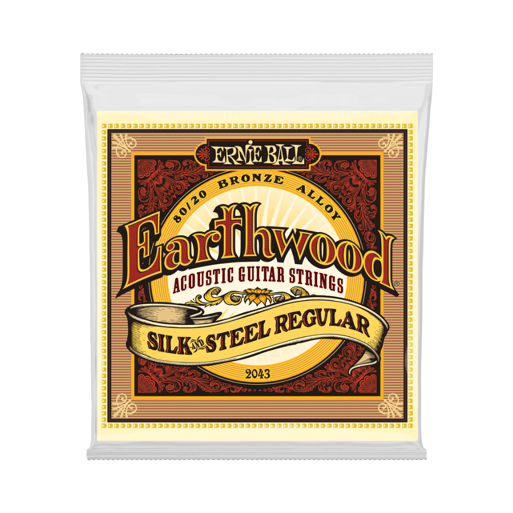 Ernie Ball Earthwood 80/20 Bronze Silk & Steel Acoustic Strings Regular 13-56