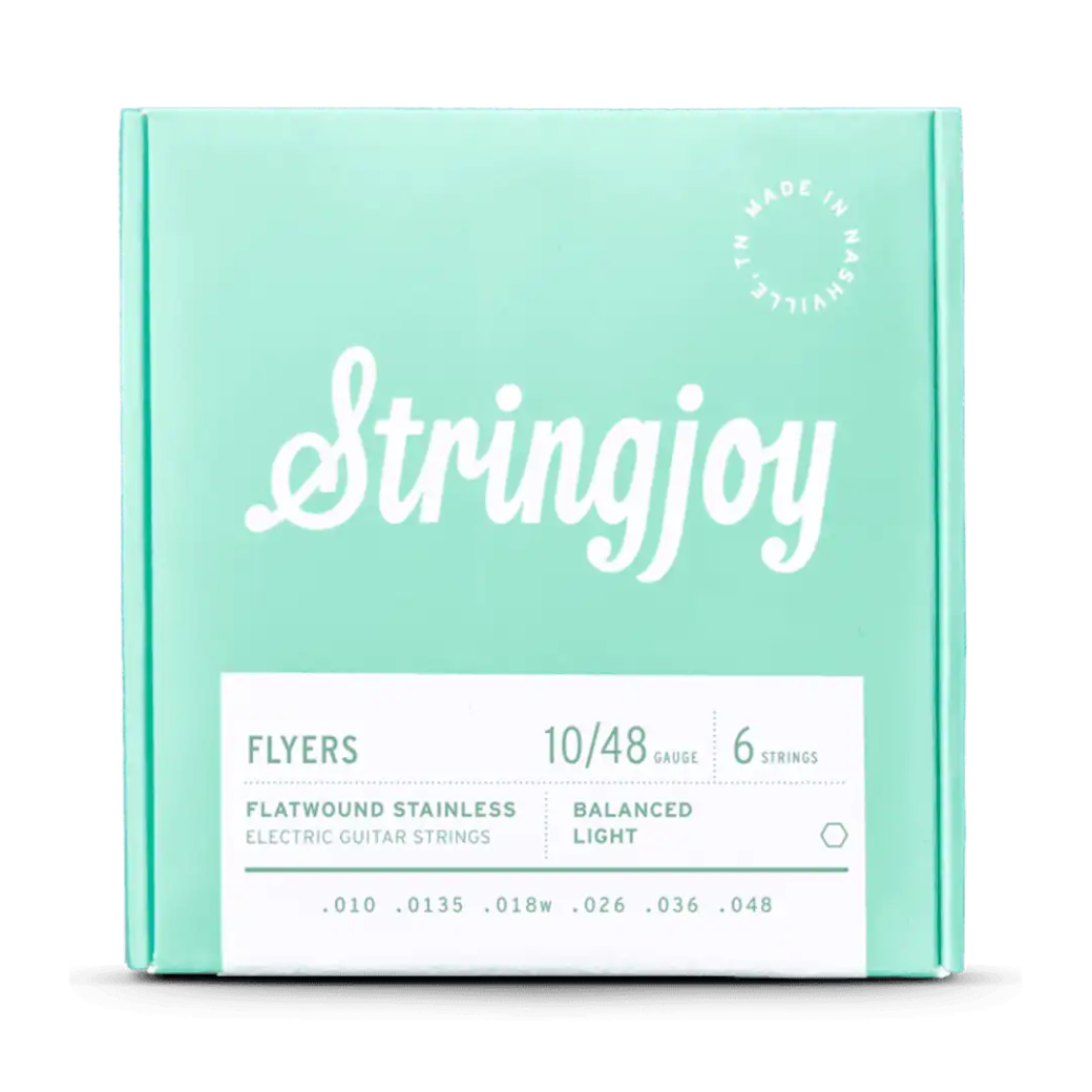 Stringjoy Flyers Balanced Light Gauge Flyers Flatwound Stainless Electric Strings - 10-48