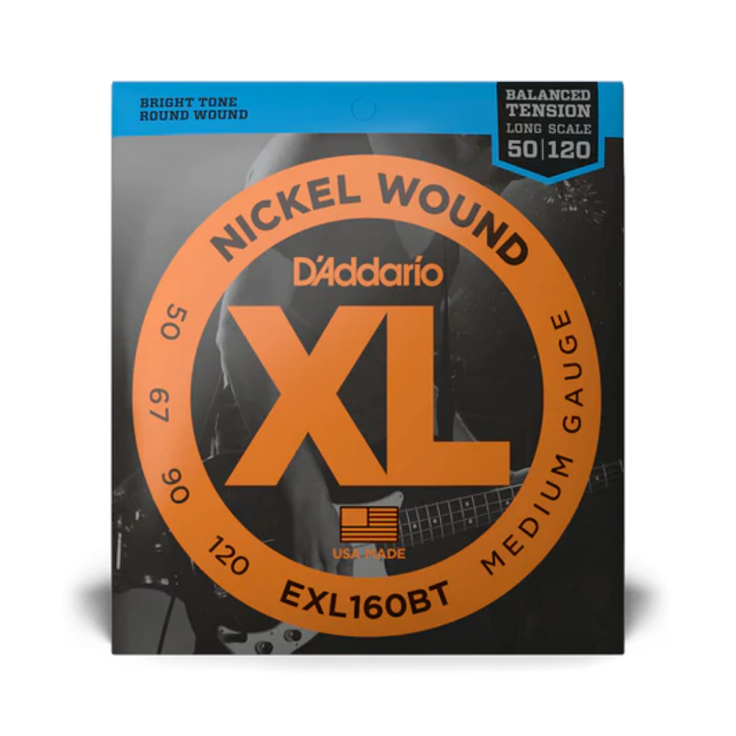 D'Addario EXL160BT Bass Strings Nickel Wound Medium (Balanced Tension) Long Scale - 50-120