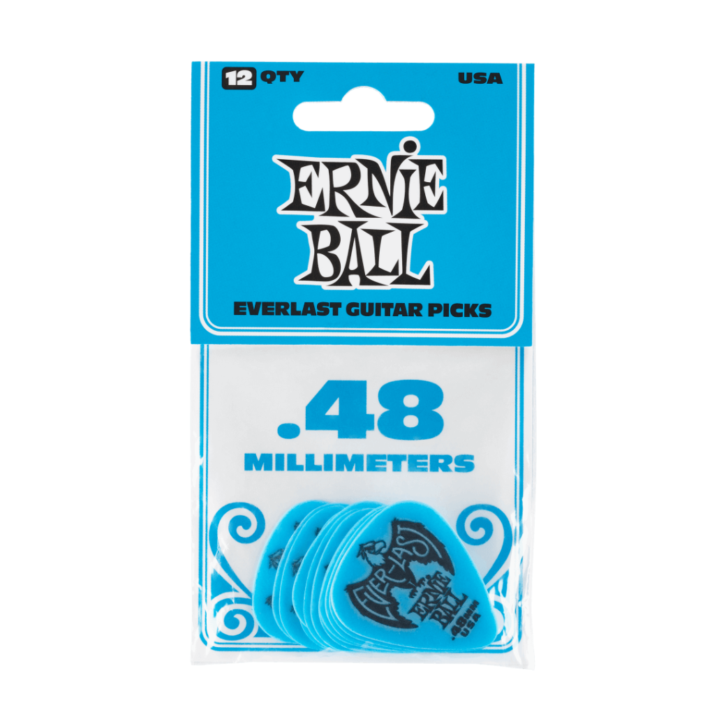 Ernie Ball Ever-Last Guitar Pick .48mm 12 Pack - Blue