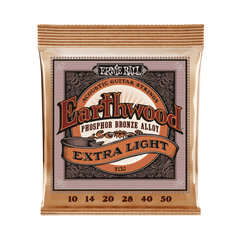 Ernie Ball Extra Light Earthwood Phosphor Bronze Acoustic Strings 10-50