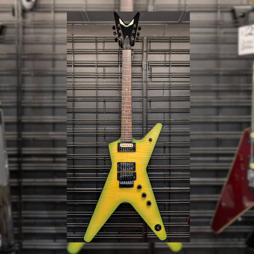 Dean ML 79 Floyd With Flame Top Duncan In Slime