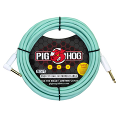 Pig Hog - Hex Series Silent Cable 18.6 ft Seafoam Green - Right Angle