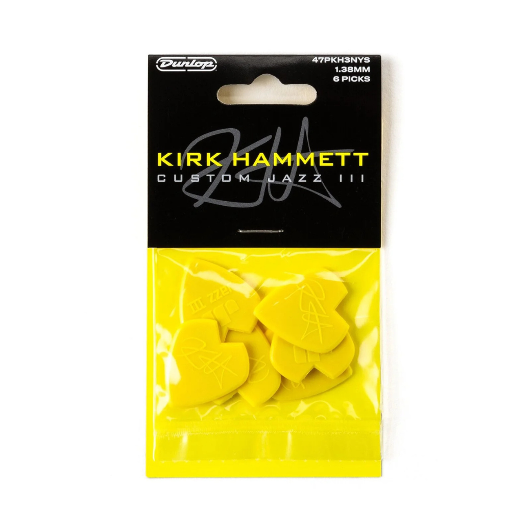 Dunlop Kirk Hammett Jazz III Yellow Glitter (6 Pack)