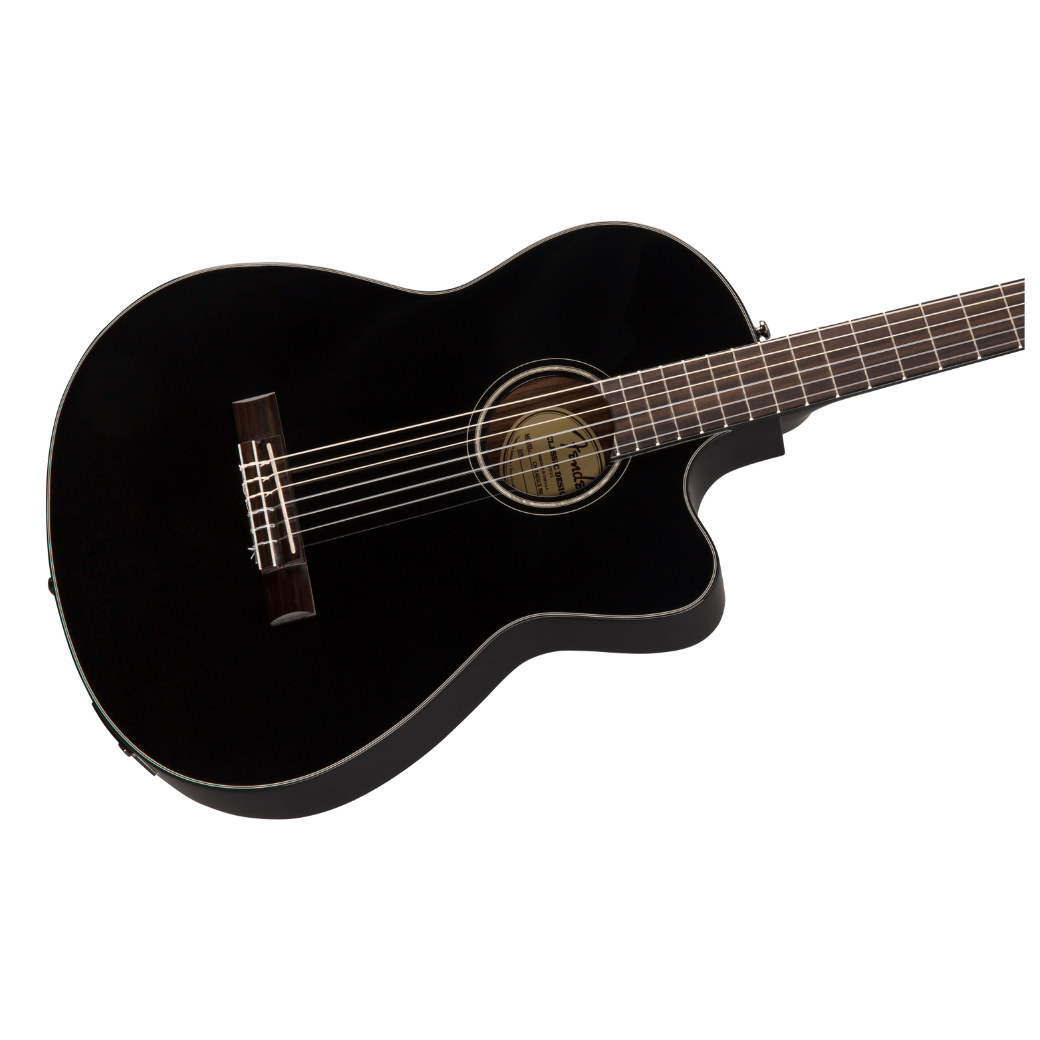 Fender CN-140SCE Nylon Thinline Black with Case