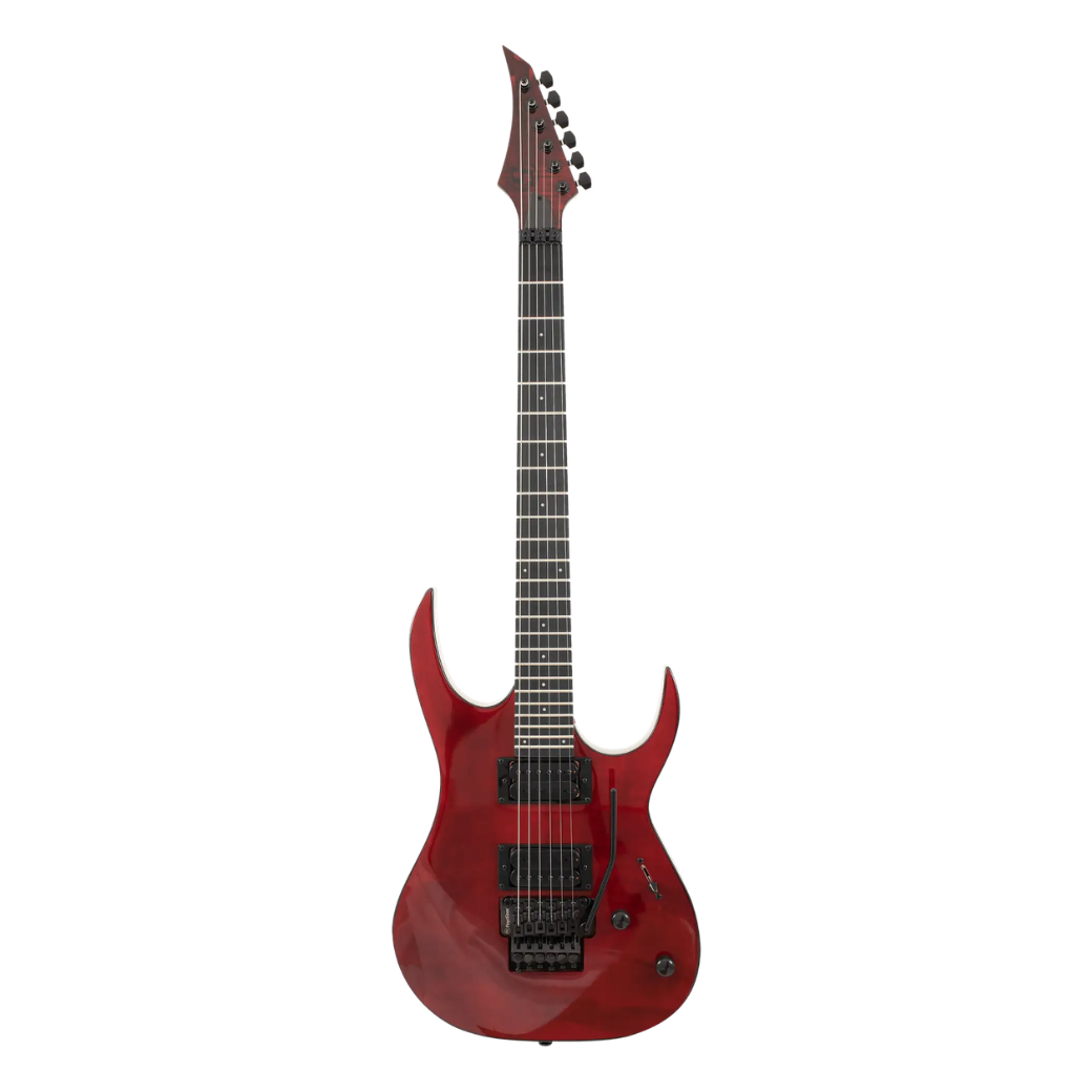 S by Solar SB4.6FRFBR Electric Guitar w/Floyd Rose - Flame Red