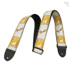 Fender Monogrammed Strap White/Brown/Yellow 2