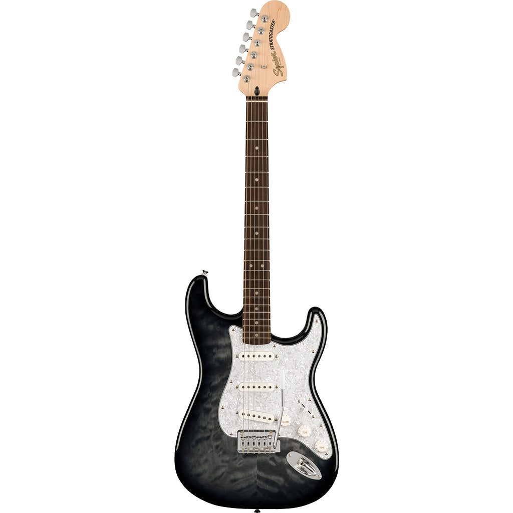 Squier Affinity Stratocaster Quilted Maple Top Black Burst