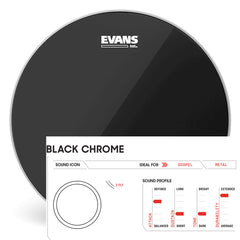Evans 15 Inch Tom Head Black Chrome