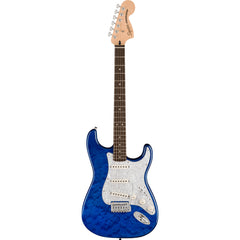 Squier Affinity Stratocaster Quilted Maple Top Sapphire Blue Transparent