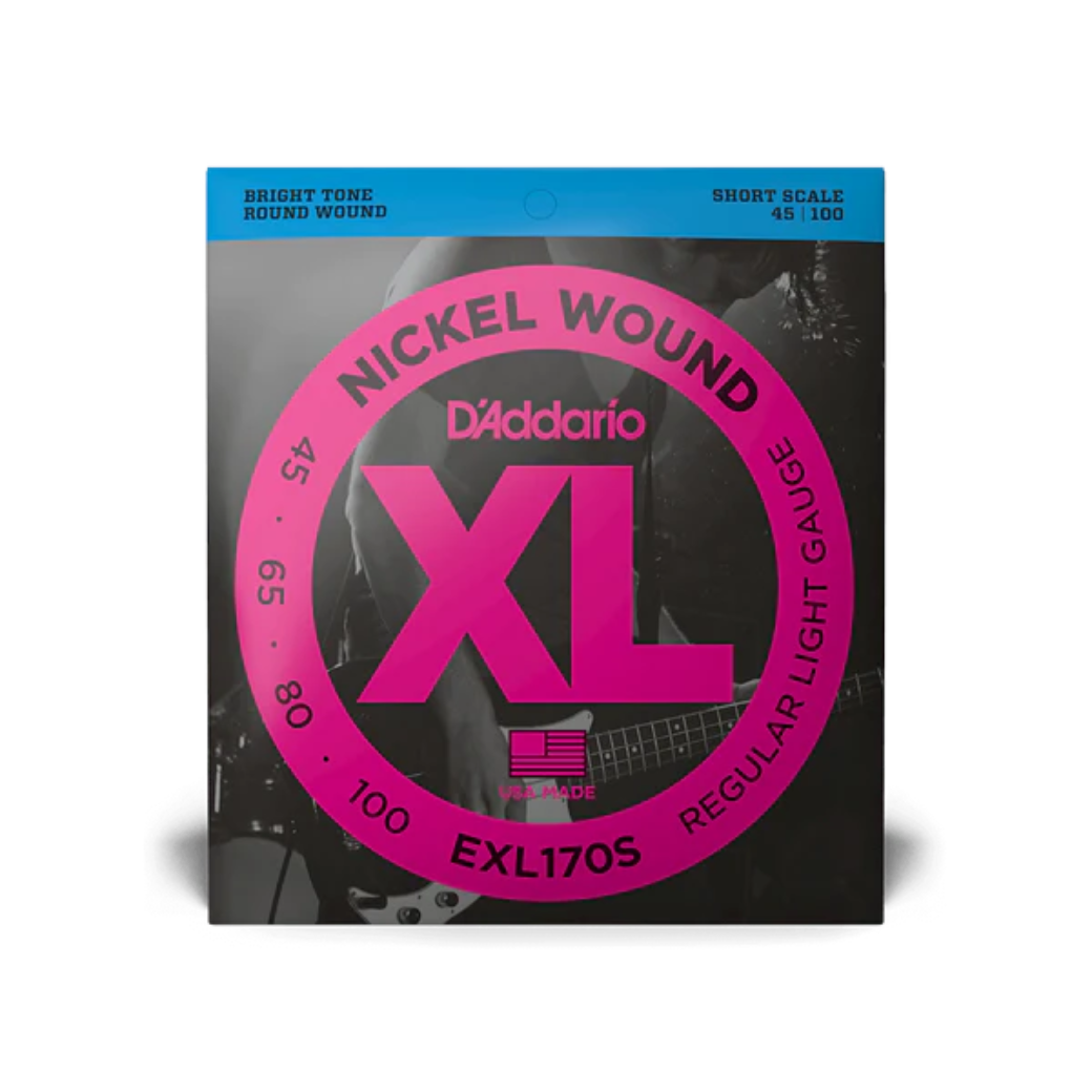 D'Addario EXL170S Nickel Wound Bass Strings Light Short Scale 45-100