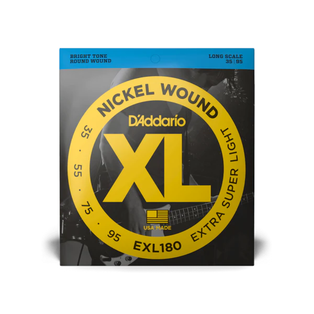 D'Addario EXL180 Nickel Wound Bass Strings Extra Super Light 35-95 Long Scale