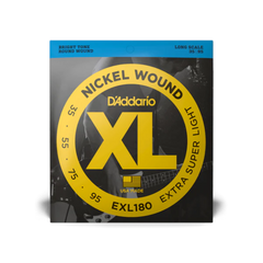 D'Addario EXL180 Nickel Wound Bass Strings Extra Super Light 35-95 Long Scale