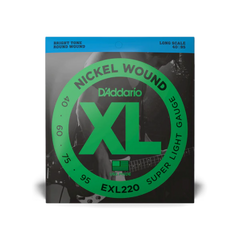 D'Addario EXL220 Nickel Wound Bass Strings Super Light 4095 Long Scale