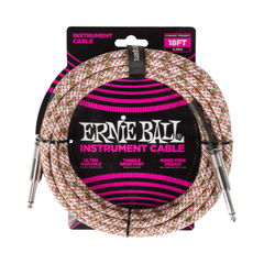 Ernie Ball Braided Instrument Cable Straight/Straight 18ft - Emerald Argyle
