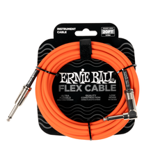 Ernie Ball Flex Instrument Cable Straight/Angle 20ft - Orange