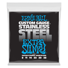 Ernie Ball Stainless Steel Custom Gauge 8-38 Electric Guitar 6 String set
