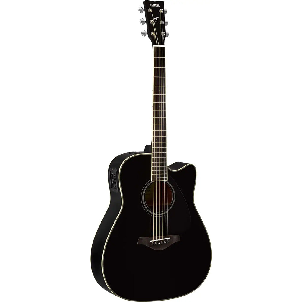 Yamaha FGX820C Dreadnought Acoustic With Cutaway In Black