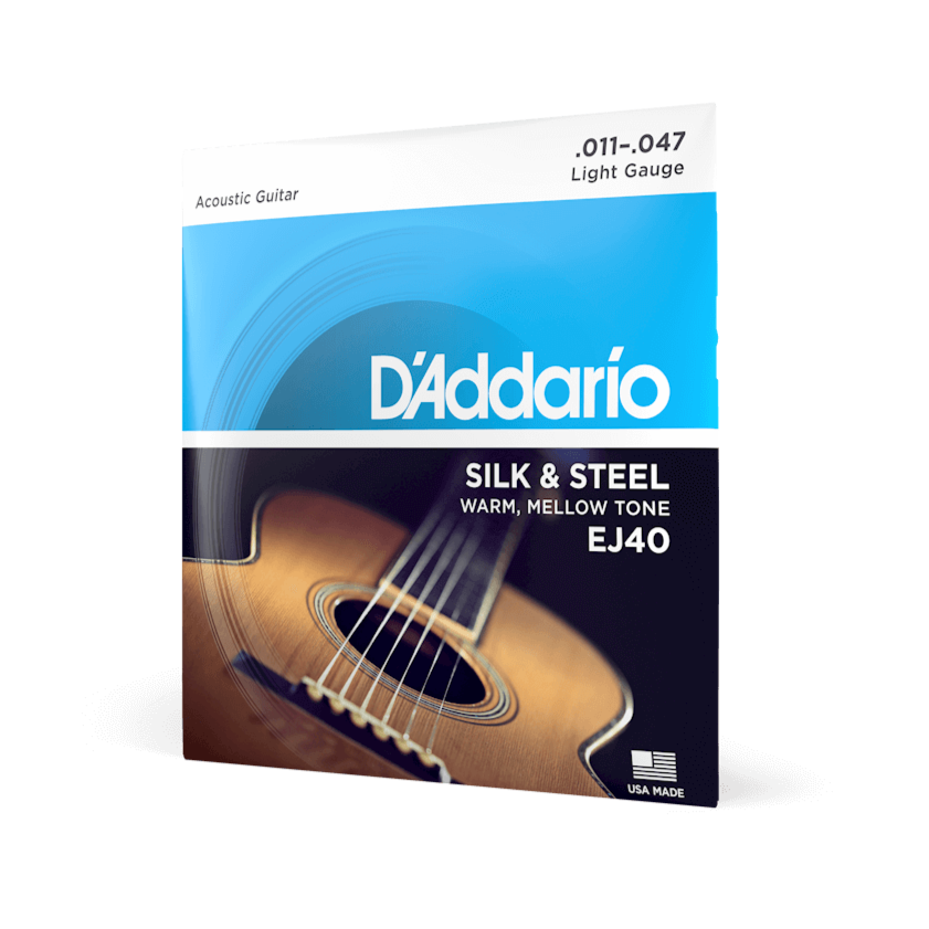 D'Addario Acoustic Guitar String Set Silk & Steel Light Gauge