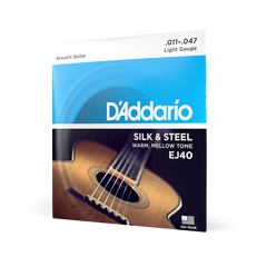 D'Addario Acoustic Guitar String Set Silk & Steel Light Gauge