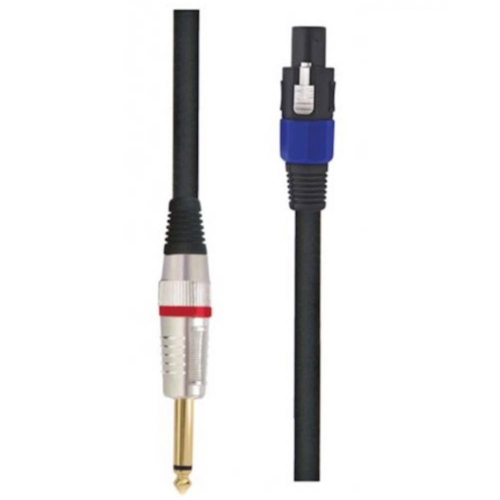 Carson Speaker Cable 20 Foot: Male Speakon to Straight Jack