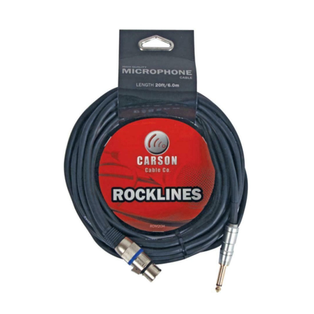 Carson Microphone Cable (Female XLR to Jack): Multiple Lengths