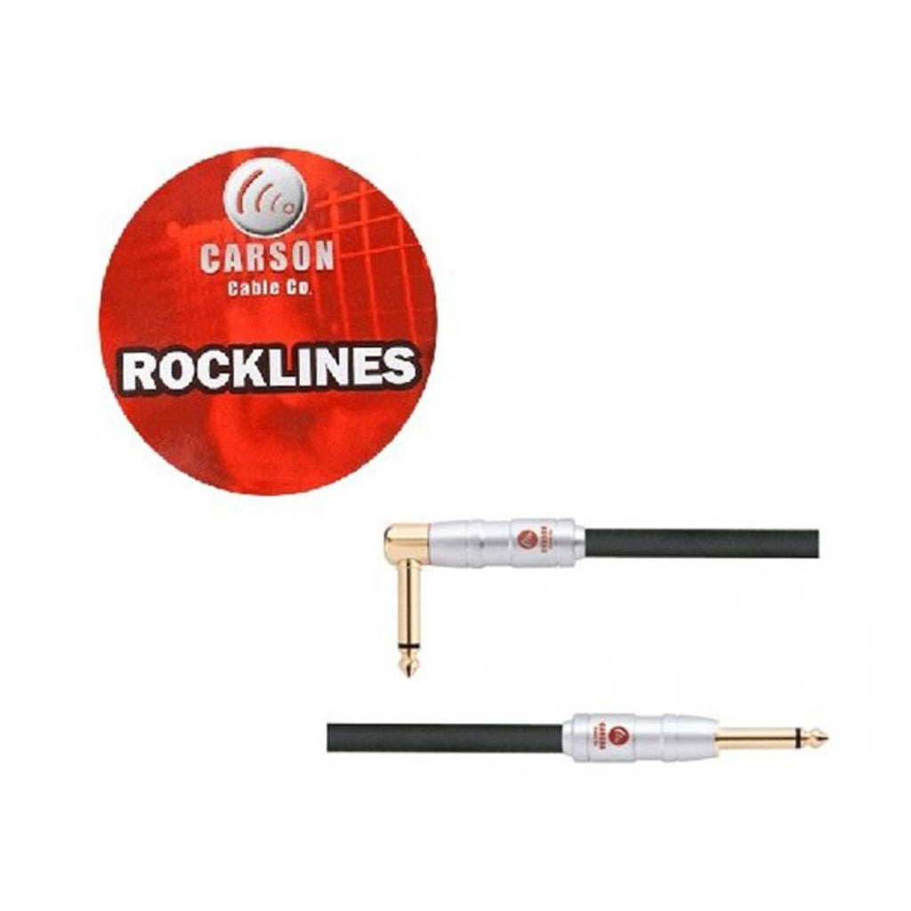 Carson Speaker Cable Straight/Right Angle Jack: Multiple Lengths