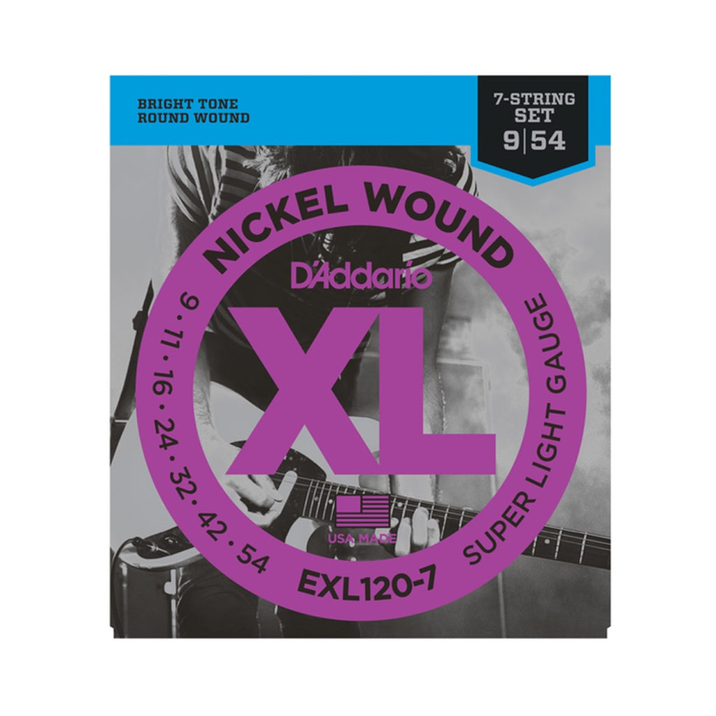 D'Addario XL Nickel Wound 7-String Electric Guitar Strings