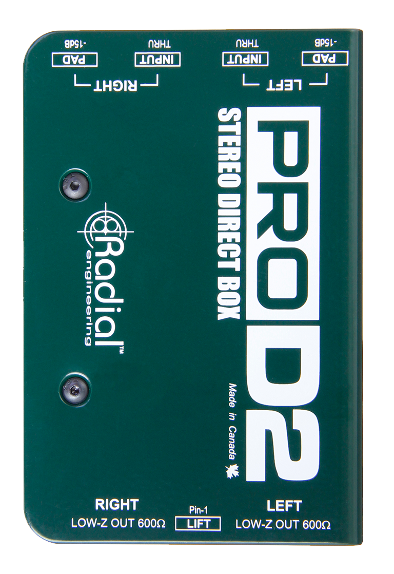 Radial ProD2 Stereo 2-Channel Passive DI-Box