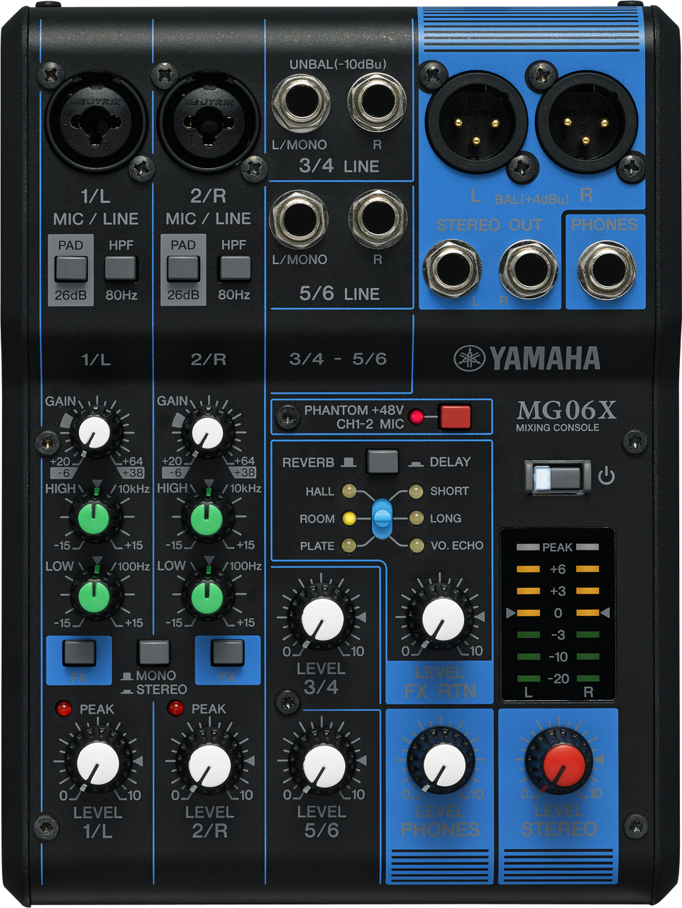 Yamaha MG06X 6-Channel Analogue Mixer with Effects