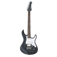 Pacifica PAC212V Electric Guitar in Translucent black (Flame Maple)