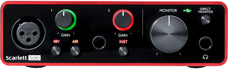 Focusrite Scarlett Solo 2i2 USB Audio Interface GEN 3 – Music Corner