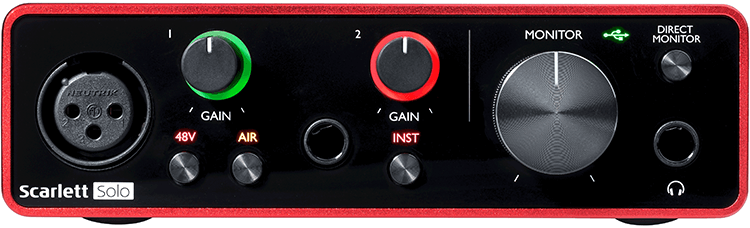 Focusrite Scarlett Solo 2i2 USB Audio Interface GEN 3